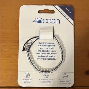 4ocean Clear Beaded Manatee Bracelet